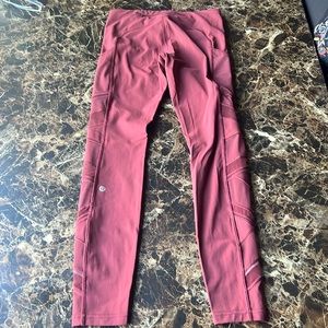 Lululemon leggings /dark mauve color/ Size 6